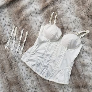 White Silk and Lace Corset